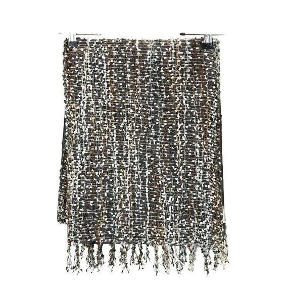 Pier 1 Imports Berkeley Table Runner 14"x72" Woven Textured Cotton Nylon Fringe - Picture 5 of 6